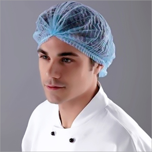 Bouffant Cap - Non Woven, Disposable, Blue Color | Lightweight, 100 Pieces Per Packet, Ideal for Hospitals and Clinics