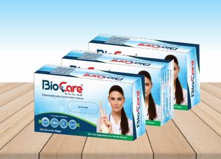 White Disposable Latex Examination Gloves