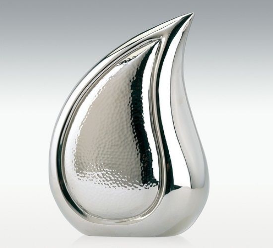 Teardrop Silver-Gold Token Cremation Urn