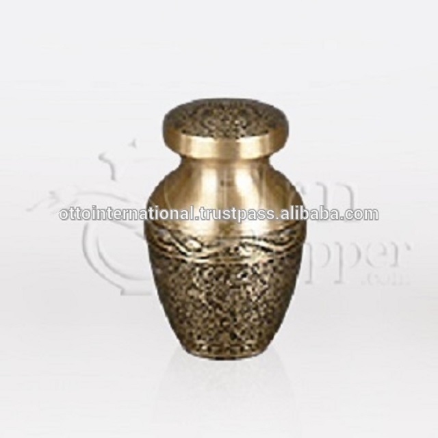 Thiera Brass Metal Token Cremation Urn