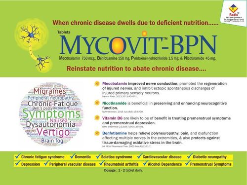 Methylcobalamin 750 mcg, Benfotiamine 150 mg, Pyridoxine1.5 mg & Nicotinamide
