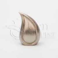 Teardrop Brushed Brass Metal Token Cremation Urn