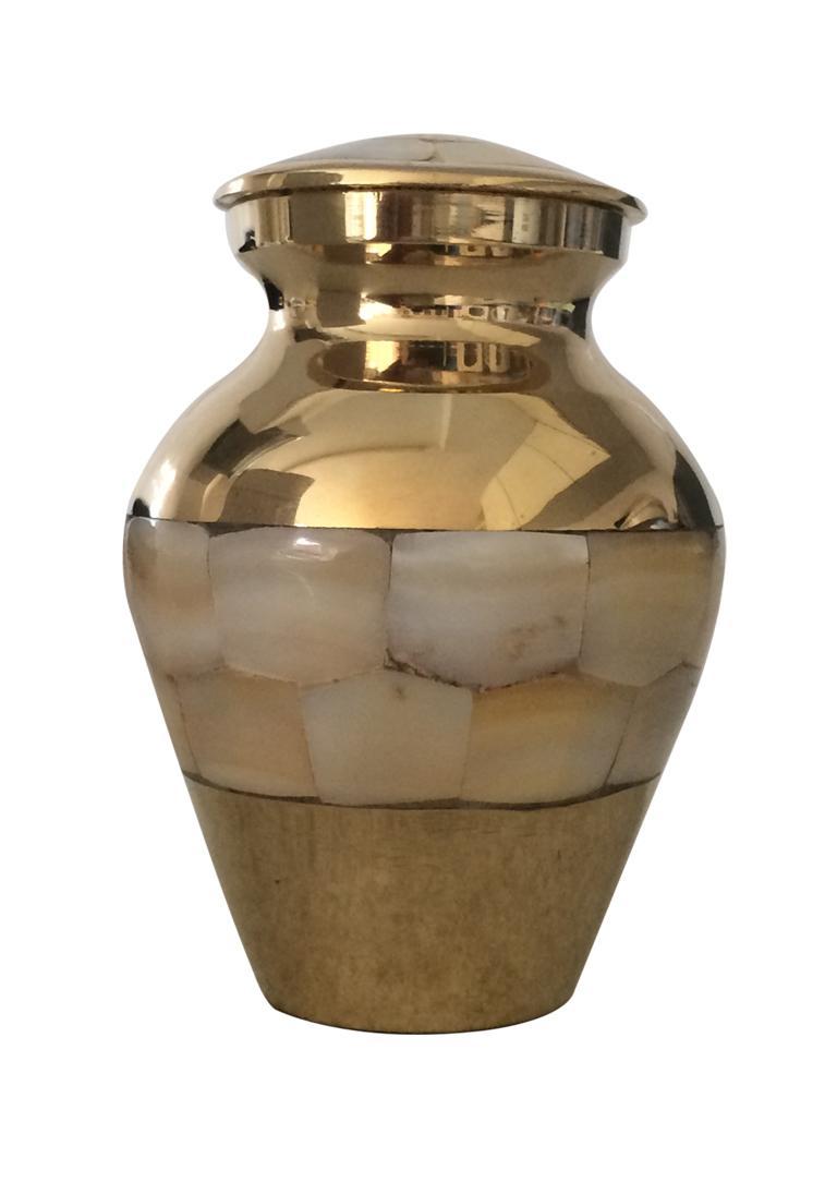 Spring II Brass Metal Token Cremation Urn