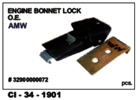 Engine Bonnet Lock Amw - Durable Steel Design | 4 Wheeler Compatibility, Warranty Included
