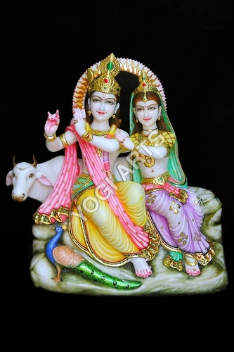 Makrana Radha Krishna Marble Statue