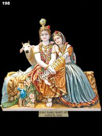 Marble Radha Krishna Yugal Statue - Finishing: Polishing