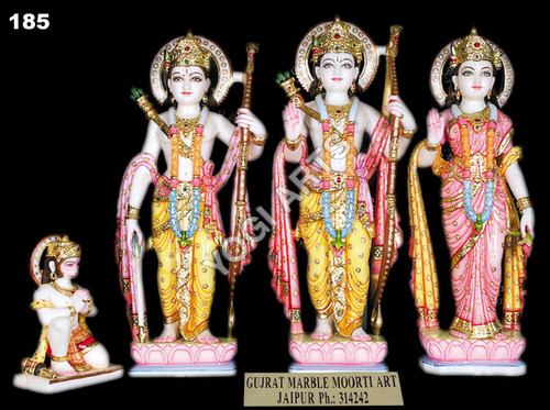 White Marble Ram Darbar Murti