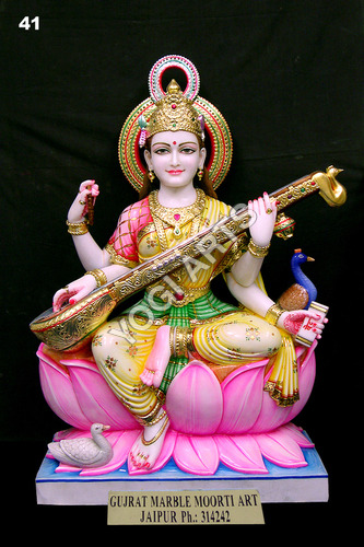 Marble Saraswati Statue