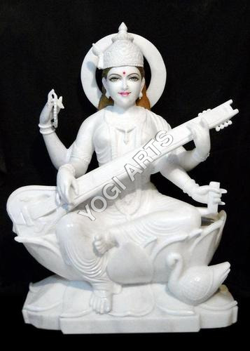 White Marble Saraswati Statue