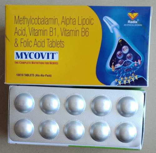 Methylcobalamin 1500 mcg,Alpha Lipoic Acid 100 mg,Folic Acid 1.5 mg,Vitamin B6 3 mg & Thiamine 10 mg