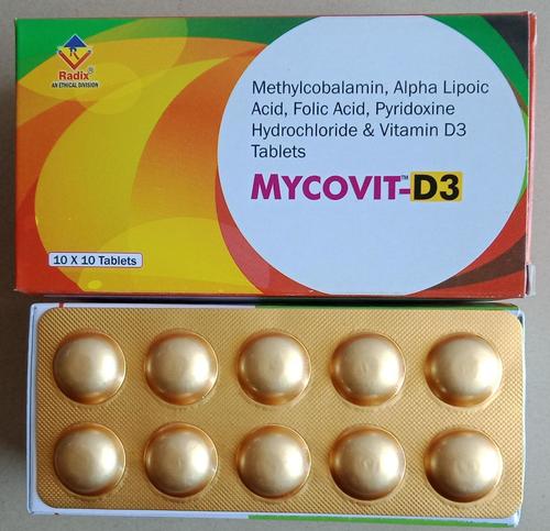 Methylcobalamin 1500 Mcg,Alpha Lipoic Acid 100 Mg,Folic Acid 1.5 Mg,Pyridoxine 3 Mg,Vit.D3 1000 I.U. Health Supplements