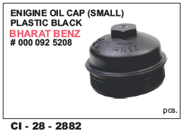 Engine Oil Cap Plastic Black Bharat Benz