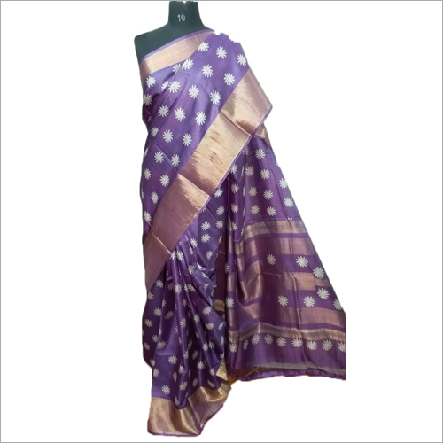 Designer Tussar Silk Saree
