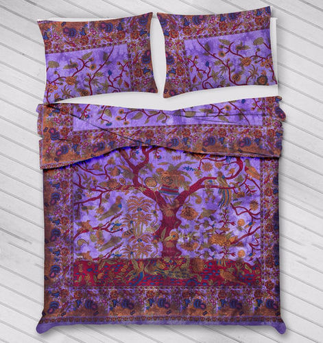 Indian Mandala Cotton Perple Tree Duvet Cover