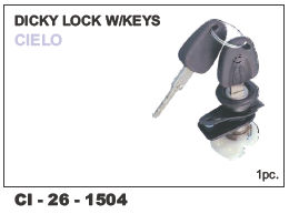 Dicky Lock W/keys Vehicle Type: 4 Wheeler