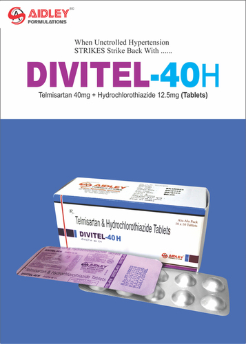 Telmisartan 40mg + Hydrochlorothiazide 12.5mg Tablets