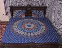 Handicraft Mandala Printed Cotton Bed Sheets - Feature: Quick Dry