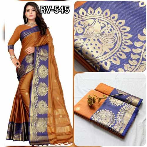 Designer Silk Saree Partywear - Cotton Blend, Floral Print | Light Weight, Breathable, Laces Closure, Meticulously Generated Sequin Work