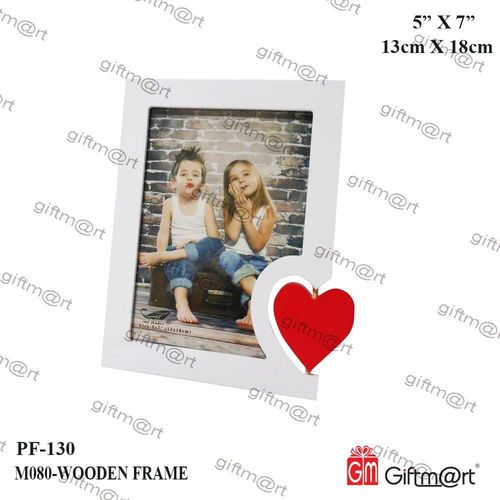 Painting White Wooden Photo Frame