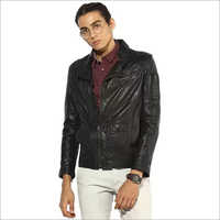 Mens Full Sleeves Designer Leather Jacket