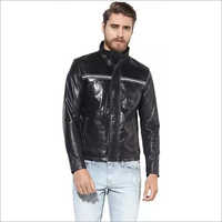 Mens Black Designer Leather Jacket