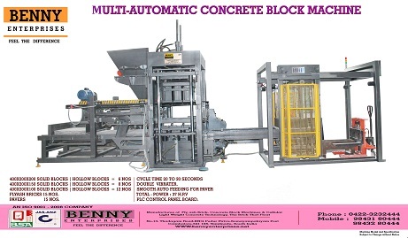 Multi Purpose Block Making Machine - BMM 600 HV By BENNY MACHINES