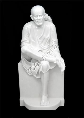 White Marble Sai Baba Statue