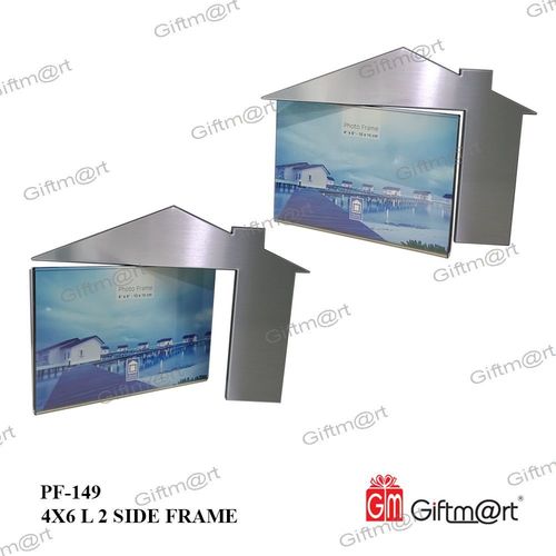 Silver L 2 Side Photo Frame Size 4X6