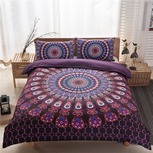 Indian Mandala Pink Round Cotten Duvet Cover