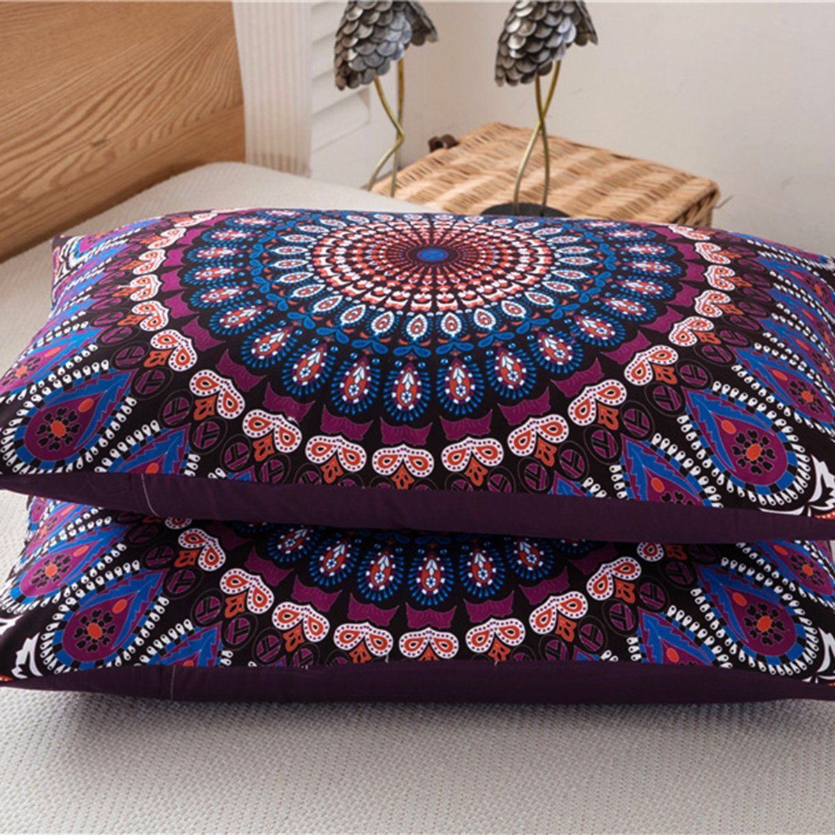 Indian Mandala Pink Round Cotten Duvet Cover