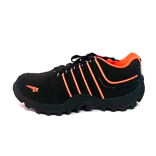 Black And Orange Pvc Safety Shoes