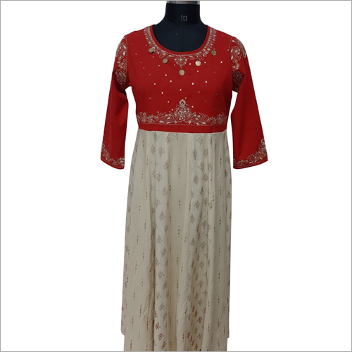 Available In Multicolors Round Neck Cotton Kurti