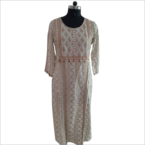 Available In Multicolors Designer Print Cotton Kurti