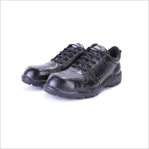 PORVIS KRYPTO Low Ankle Safety Shoes - Buff Hide Leather, All Sizes Available | Black, Antiskid, Oil, Tear Resistant, 200 J Steel Toe