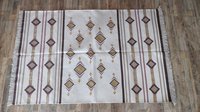 White Handloom Cotton Lurix Rug