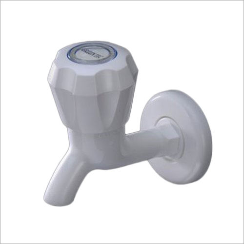 White Plastic Short Body Bib Tap