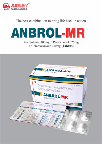 Tablet Aceclofenac 100mg + Paracetamol 325mg + Chlorzoxazone  250mg