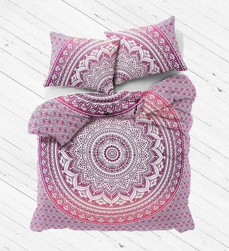 Floral Print Design, Elegant Twill Style Duvet Cover - Feature: Washable