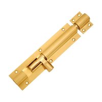 Brass Round Tower Bolt - 8mm Diameter, 150mm Length, Gold | Secure Locking, Rust Resistant, Weatherproof