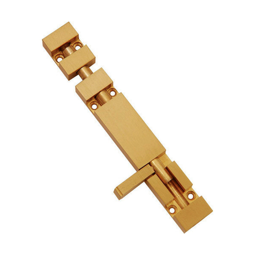 Brass Rectangle Tower Bolt - 150mm x 25mm, 8mm Diameter, Gold Finish | Durable, Secure, Easy Install, Stylish, Reliable