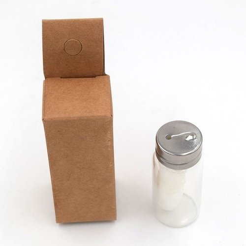 Biodegradable dental floss glass jar 50 meters waxed.
