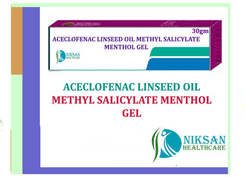 Aceclofenac Linseed Oil Methyl Salicylate Menthol Gel