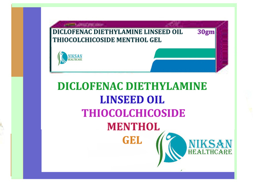 Diclofenac Linseed Oil Thiocolchicoside Menthol Gel By NIKSAN HEALTHCARE