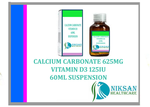 Calcium Carbonate Vitamin D3 125Iu Suspension General Medicines