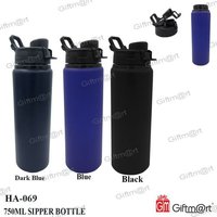 Blue And Black 700 Ml Steel Sipper Bottle