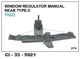 Window Regulator manual Rear TYPE-2 FiGO