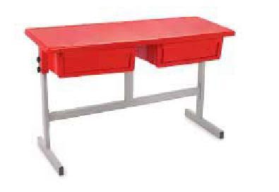 Red School Mate Double Student Desk