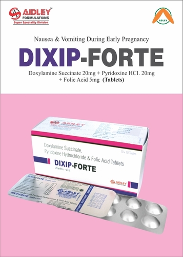 Doxylamine Succinate 20mg + Pyridoxine 20mg + Folic Acid 5mg