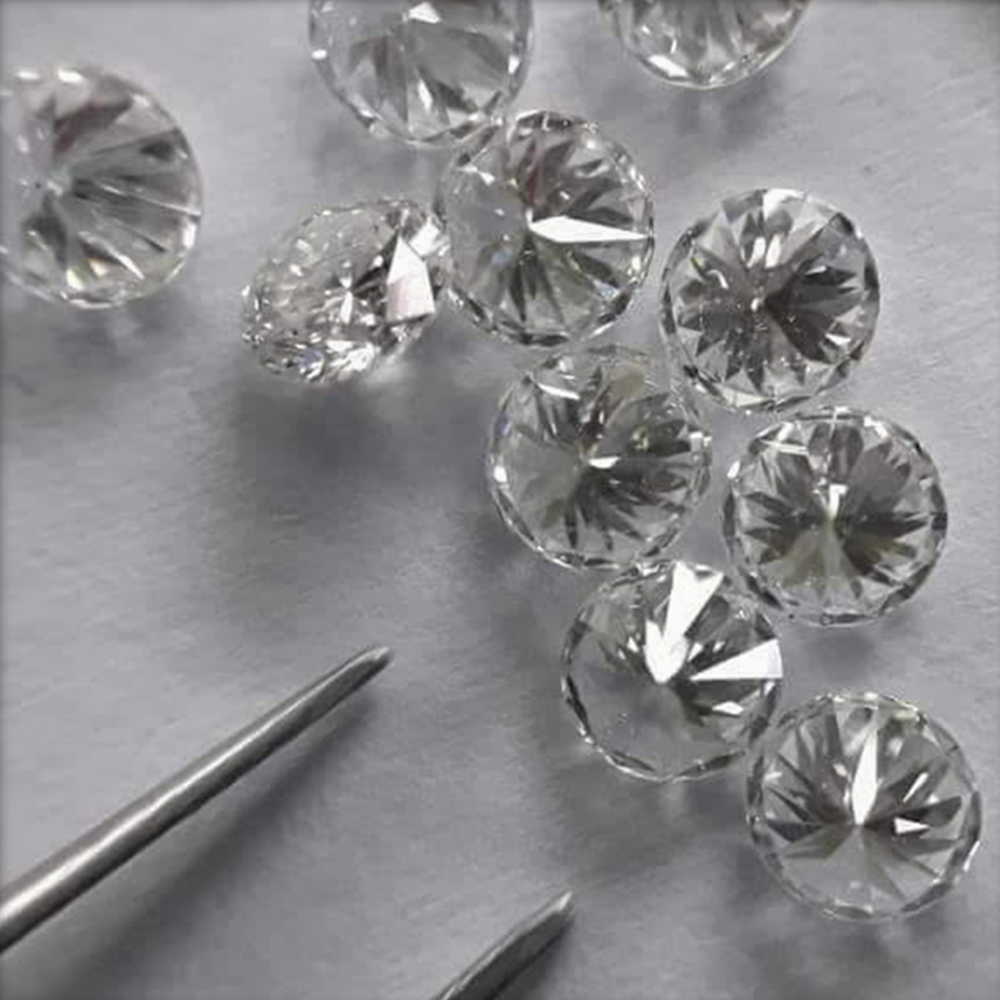 Cvd Diamond 2.20mm to2.30mm DEF VVS VS Round Brilliant Cut Lab Grown HPHT Loose Stones TCW 1