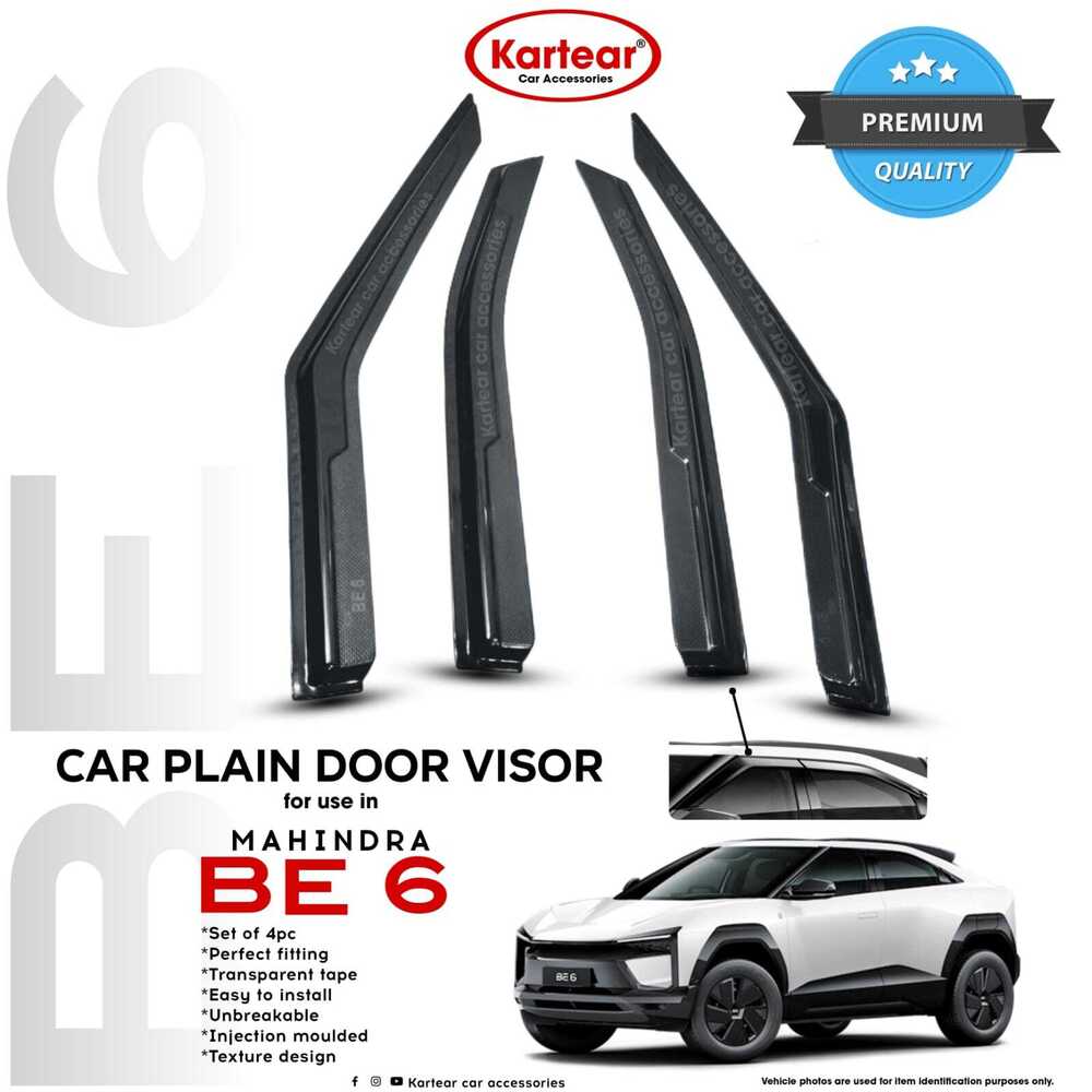 Mahindra be 6 black door visor